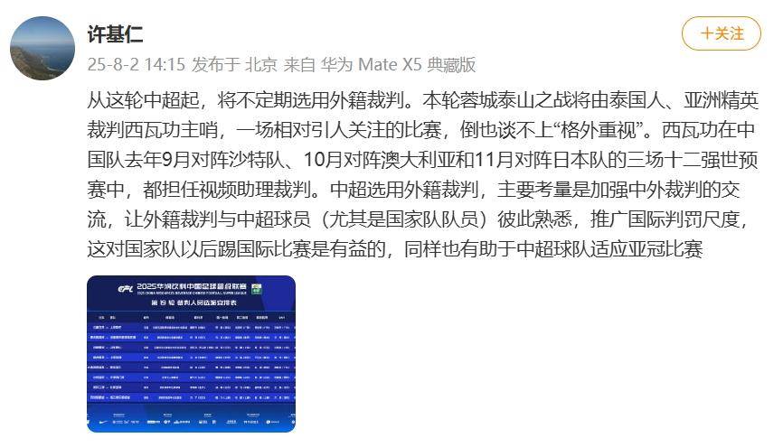 国内顶尖裁判执法中超比赛,引起球迷热议 国内顶尖裁判执法中超比赛,引起球迷热议
